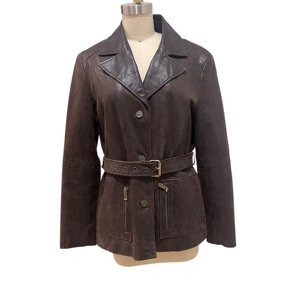 Pacific Trail Jackets & Blazers - Pacific Trail Women's Small Brown Insulated Genuine Leather Jacket Size Medium